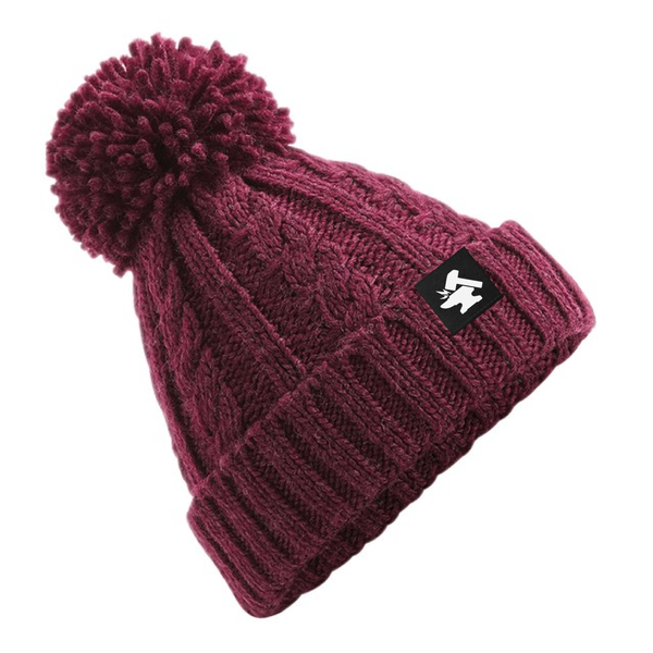 Anvil Beanie - Bobble - Burgundy